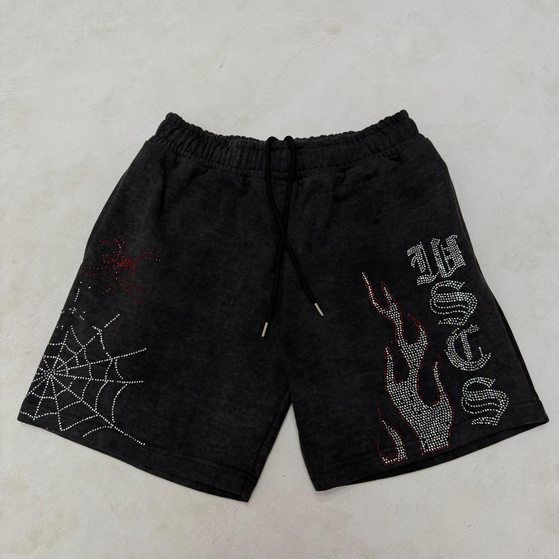 100% Cotton Rhinestones Shorts